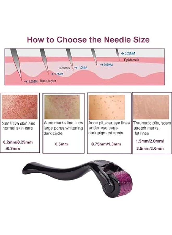 OCHILIMA Face Wrinkles And Hair Loss Treatment Roller Multicolour 1.0mm - Image 5
